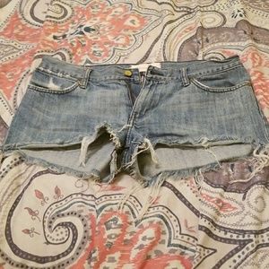 Paper denim & cloth frayed distressed Jean shorts